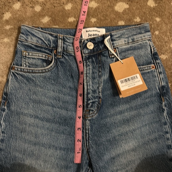 Reformation Liza Ultra High Rise Straight Jeans Malta 24 NWT - Picture 6 of 9